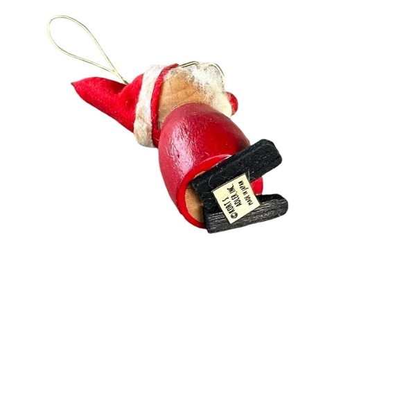 Vintage Kurt Adler Wooden Santa Gnome Christmas Tree Ornament Japan Glasses READ - Picture 7 of 9